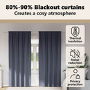 vidaXL Fekete Függöny Gyűrűkkel 2 pcs Antracit 260 x 140 cm Poliészter