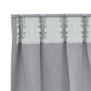 vidaXL Fekete Függöny Gyűrűkkel 2 pcs Világosszürke 245 x 140 cm