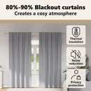 vidaXL Fekete Függöny Gyűrűkkel 2 pcs Világosszürke 260 x 140 cm