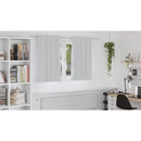 vidaXL Fekete Függöny Gyűrűkkel 2 pcs Halvány szürke 140 x 140 cm