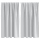 vidaXL Fekete Függöny Gyűrűkkel 2 pcs Halvány szürke 140 x 140 cm