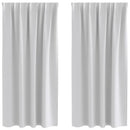 vidaXL Fekete Függöny Gyűrűkkel 2 pcs Világosszürke 175 x 140 cm