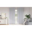 vidaXL Fekete Függöny Gyűrűkkel 2 pcs Halvány szürke 260 x 140 cm