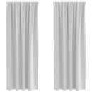 vidaXL Fekete Függöny Gyűrűkkel 2 pcs Halvány szürke 260 x 140 cm