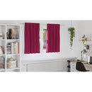 vidaXL Fekete Függöny Gyűrűkkel 2 db Bordó 140 x 140 cm Poliészter
