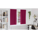 vidaXL Fekete Függöny Gyűrűkkel 2 pcs Bordó 175 x 140 cm Poliészter