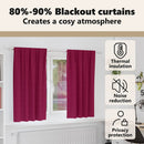 vidaXL Fekete Függöny Gyűrűkkel 2 pcs Bordó 175 x 140 cm Poliészter