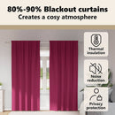 vidaXL Fekete Függöny Gyűrűkkel 2 pcs Bordó 225 x 140 cm Poliészter