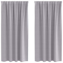 vidaXL Fekete Függöny Gyűrűkkel 2 db Fém Szürke 175 x 140 cm