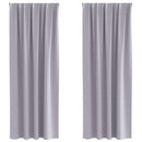 vidaXL Fekete Függöny Gyűrűkkel 2 db Fém Szürke 245 x 140 cm