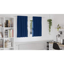 vidaXL Fekete Függöny Gyűrűkkel 2 pcs Sötét kék 140 x 140 cm
