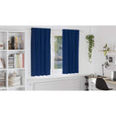 vidaXL Fekete Függöny Gyűrűkkel 2 pcs Sötét kék 175 x 140 cm