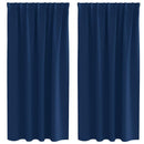 vidaXL Fekete Függöny Gyűrűkkel 2 pcs Sötét kék 175 x 140 cm