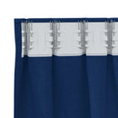 vidaXL Fekete Függöny Gyűrűkkel 2 pcs Sötét kék 245 x 140 cm