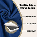 vidaXL Fekete Függöny Gyűrűkkel 2 pcs Sötét kék 245 x 140 cm