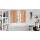 vidaXL Fekete Függöny Gyűrűkkel 2 pcs Világos Barna 140 x 140 cm