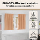 vidaXL Fekete Függöny Gyűrűkkel 2 pcs Világos Barna 140 x 140 cm