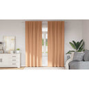 vidaXL Fekete Függöny Gyűrűkkel 2 pcs Világos Barna 245 x 140 cm