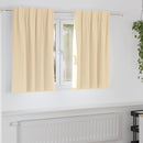 vidaXL Fekete Függöny Gyűrűkkel 2 pcs Krém 140 x 140 cm Poliészter