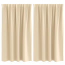 vidaXL Fekete Függöny Gyűrűkkel 2 pcs Krém 140 x 140 cm Poliészter