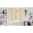 vidaXL Fekete Függöny Gyűrűkkel 2 pcs Krém 175 x 140 cm Poliészter