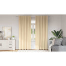 vidaXL Fekete Függöny Gyűrűkkel 2 pcs Krém 245 x 140 cm Poliészter