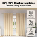 vidaXL Fekete Függöny Gyűrűkkel 2 pcs Krém 245 x 140 cm Poliészter