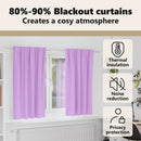 vidaXL Fekete Függöny Gyűrűkkel 2 pcs Lila 175 x 140 cm Poliészter