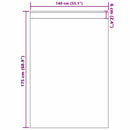 vidaXL Fekete Függöny Gyűrűkkel 2 pcs Lila 175 x 140 cm Poliészter