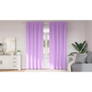vidaXL Fekete Függöny Gyűrűkkel 2 pcs Lila 225 x 140 cm Poliészter