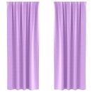 vidaXL Fekete Függöny Gyűrűkkel 2 pcs Lila 225 x 140 cm Poliészter