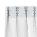 vidaXL Fekete Függöny Gyűrűkkel 2 pcs Fényes fehér 140 x 140 cm