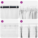 vidaXL Fekete Függöny Gyűrűkkel 2 pcs Fényes fehér 140 x 140 cm