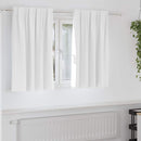 vidaXL Fekete Függöny Gyűrűkkel 2 pcs Fényes fehér 140 x 140 cm