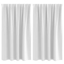vidaXL Fekete Függöny Gyűrűkkel 2 pcs Fényes fehér 140 x 140 cm