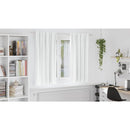 vidaXL Fekete Függöny Gyűrűkkel 2 pcs Fényes fehér 175 x 140 cm