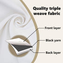 vidaXL Fekete Függöny Gyűrűkkel 2 pcs Fényes fehér 175 x 140 cm