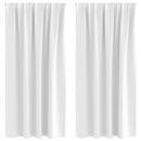 vidaXL Fekete Függöny Gyűrűkkel 2 pcs Fényes fehér 175 x 140 cm