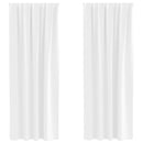 vidaXL Fekete Függöny Gyűrűkkel 2 pcs Tiszta Fehér 225 x 140 cm