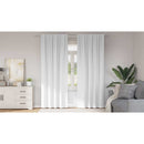 vidaXL Fekete Függöny Gyűrűkkel 2 pcs Fényes fehér 260 x 140 cm