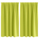 vidaXL Fekete Függöny Gyűrűkkel 2 pcs Zöld 140 x 140 cm Poliészter