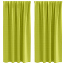 vidaXL Fekete Függöny Gyűrűkkel 2 pcs Zöld 175 x 140 cm Poliészter