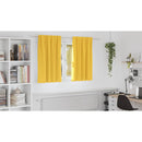 vidaXL Fekete Függöny Gyűrűkkel 2 pcs Mustár sárga 140 x 140 cm