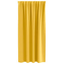 vidaXL Fekete Függöny Gyűrűkkel 2 pcs Mustár sárga 175 x 140 cm