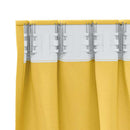 vidaXL Fekete Függöny Gyűrűkkel 2 pcs Mustár sárga 245 x 140 cm