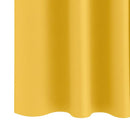 vidaXL Fekete Függöny Gyűrűkkel 2 pcs Mustár sárga 245 x 140 cm