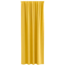 vidaXL Fekete Függöny Gyűrűkkel 2 pcs Mustár sárga 245 x 140 cm