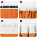 vidaXL Fekete Függöny Gyűrűkkel 2 pcs Élénk narancs 140 x 140 cm