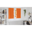 vidaXL Fekete Függöny Gyűrűkkel 2 pcs Élénk narancs 140 x 140 cm