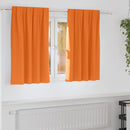 vidaXL Fekete Függöny Gyűrűkkel 2 pcs Élénk narancs 140 x 140 cm